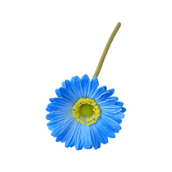 Artificial Gerbera Jamesonii with Stem Realistic Fake Silk Flower Home Office Table Centerpiece Faux Flower Branch Floral Arrangement Decoration