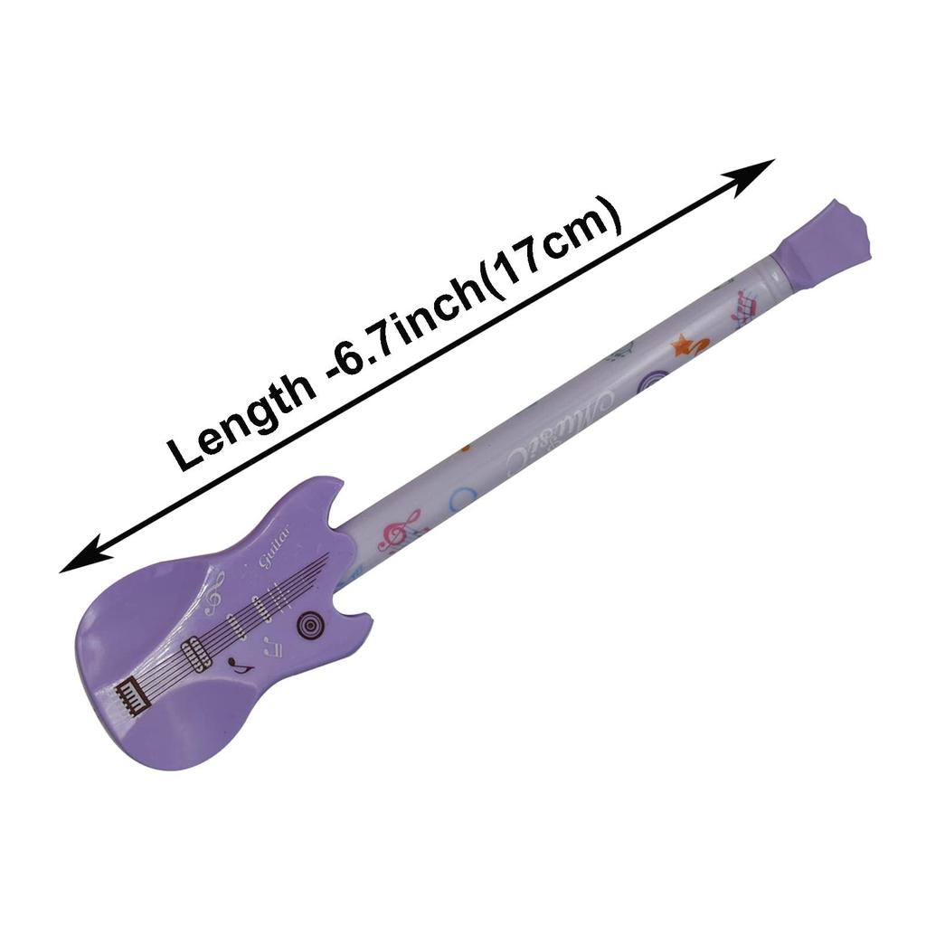 Maydahui Стильный набор шариковых ручек в виде гитар, 8 штук, черные чернила, милые гелевые ручки, музыкальный инструмент, красочные канцелярские принадлежности, пишущие принадлежности, подарок, презент, 0,5 мм