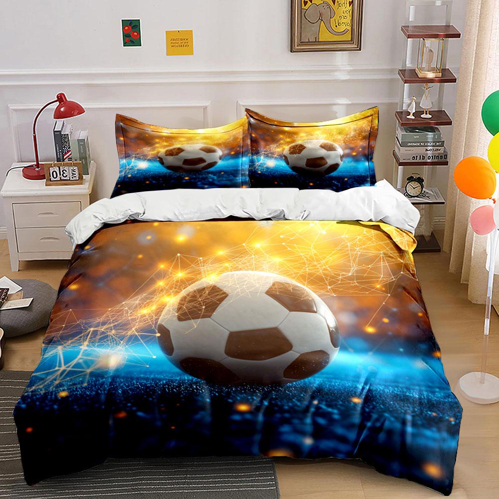 Soccer ball with lights. Bedding sets Duvet cover sets Duvet covers Pillowcases(1 * Duvet Cover 2 * Pillowcases without duvet insert)