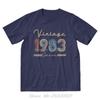 Винтажная футболка 1983 года, ограниченный выпуск, унисекс, с графическим принтом, короткий рукав, хлопок, оригинальная футболка на 37-й день рождения, уникальные футболки
