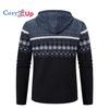 Cozy Up Кардиган свитер мужской осень и зима плюс бархат толстый красивый теплый свитер с капюшоном куртка