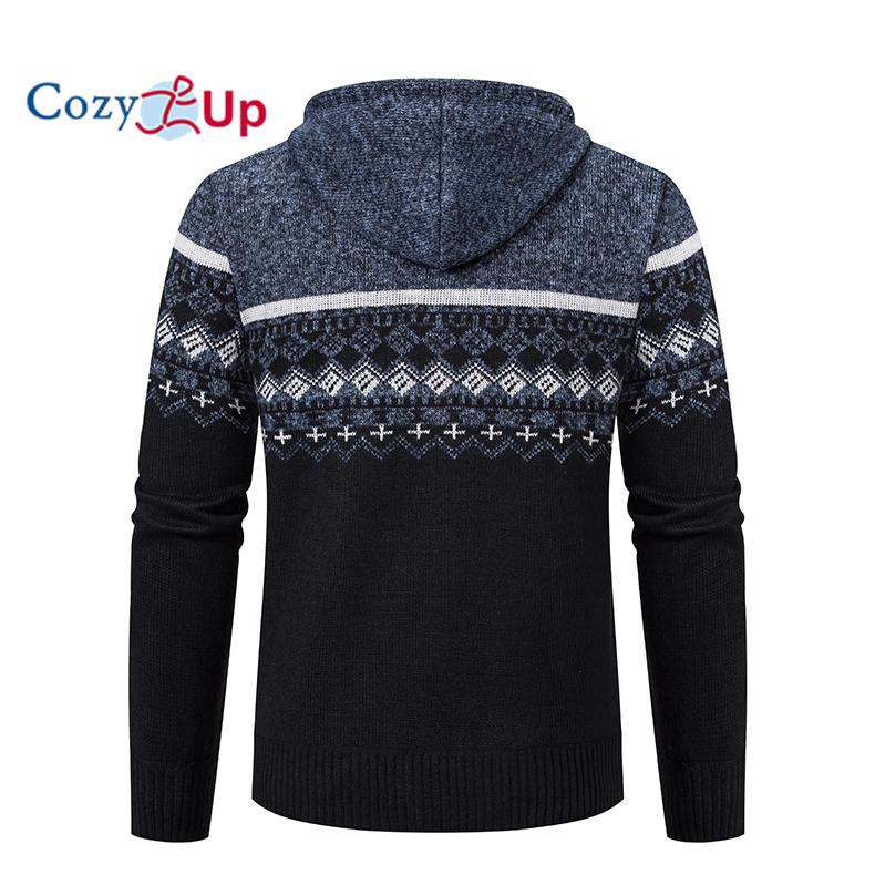Cozy Up Кардиган свитер мужской осень и зима плюс бархат толстый красивый теплый свитер с капюшоном куртка