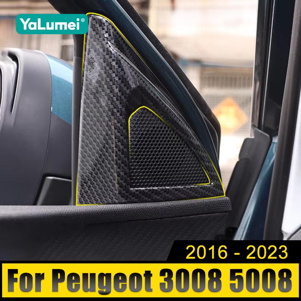 Для Peugeot 3008 5008 GT 2017 2018 2019 2020 2021 2022 2023 Автомобиль Передняя дверь Окно Внутренний Треугольник A Колонка Крышка Отделка Аксессуары