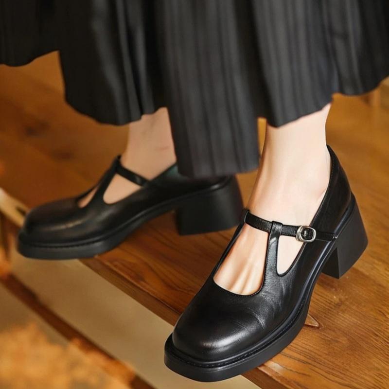 Модная ретро женская обувь броги из кожи, весенняя обувь Мэри Джейн с круглым носком и резным узором, женские оксфорды, женская обувь, женская кожаная