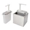 Sauce Dispenser Plastic and Stainless Steel Condiment Pump Station Sauce Dispenser For Kitchen Home