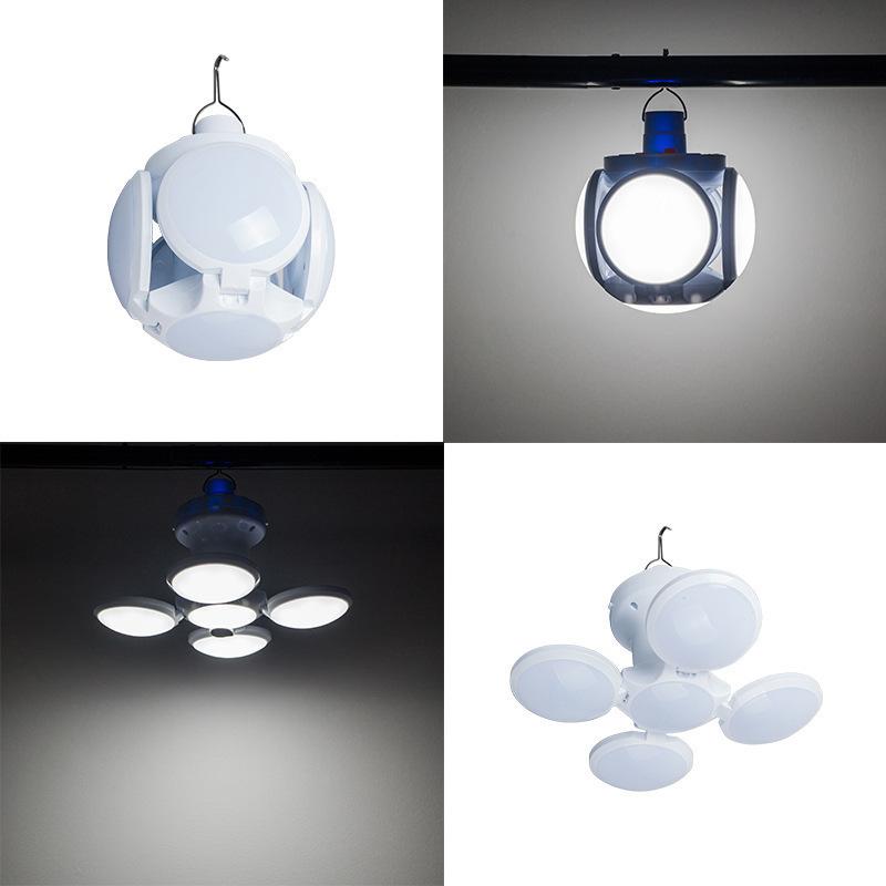 Deformable LED Bulb Folding White Spherical Solar LED Emergency Light Bulb for Outdoor Camping Night Market USB Dual