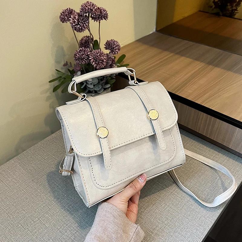 Сумка через плечо с внутренним карманом для женщин Hasp Zipper сплошной клапан PU сумки модные