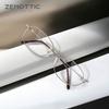 ZENOTTIC Овальная оправа для очков из памяти металла для женщин и мужчин Ультралегкая Гибкая Оптические очки Очки для близорукости по рецепту
