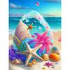 HuaCan алмазная живопись DIY комплект пейзажная картина полная круглая дрель морская звезда мозаика пляжный песок картины вышивка домашний декор