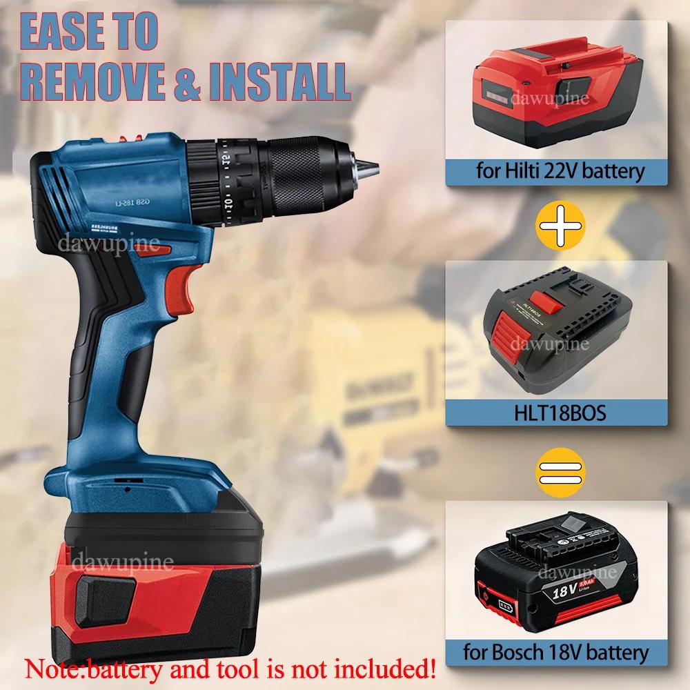 Адаптер-преобразователь для электроинструментов для аккумулятора Hilti 22V B22 Li-ion для Makita для Milwaukee для Dewalt для Bosch 18V Электрические инструменты