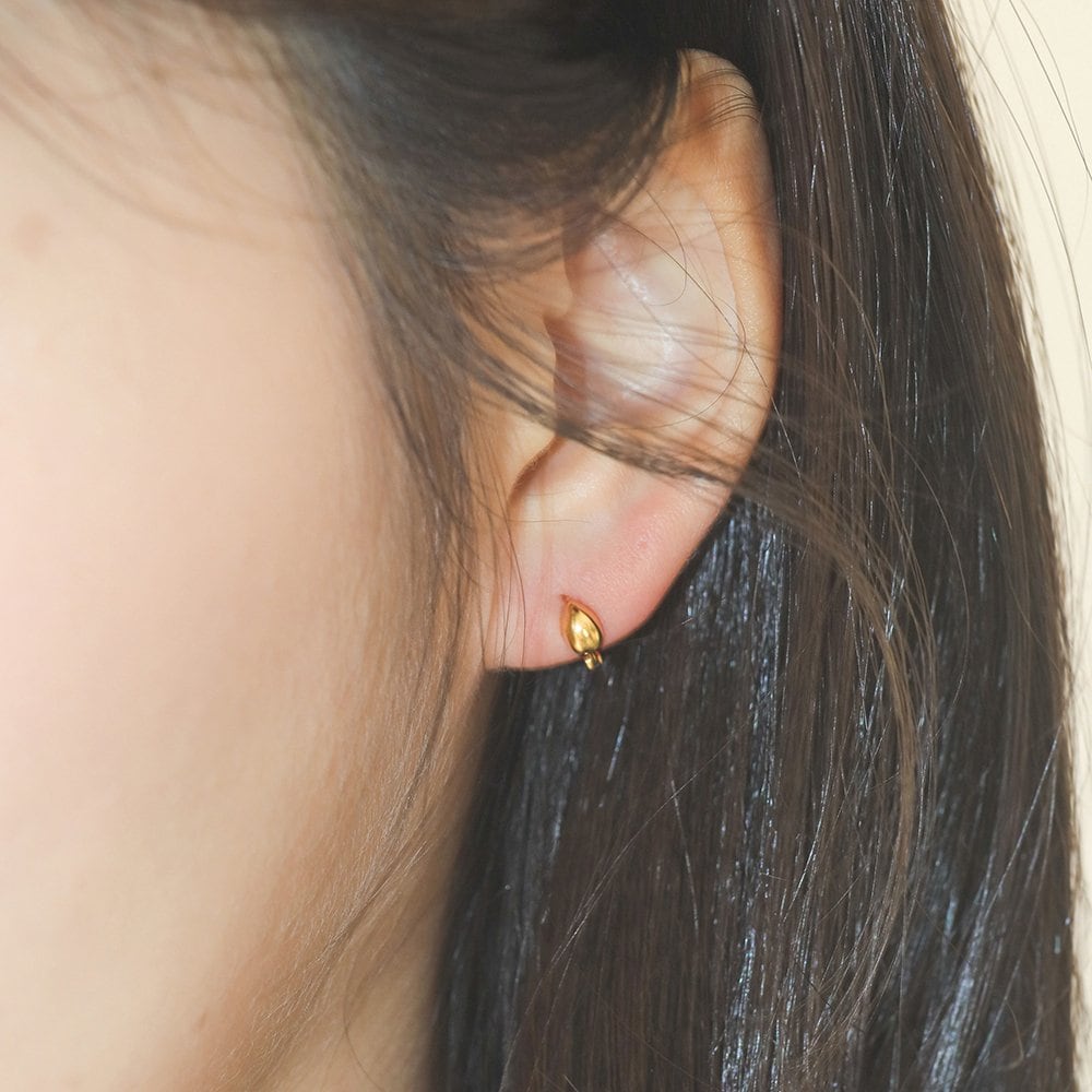 14K Gold-Filled Silver Mini Drop One-Touch Earrings