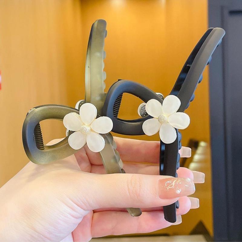 Модный зажим для цветов с цветком для женщин, большой зажим для головных уборов, шпилька для волос, темперамент, зажим для волос в форме акулы