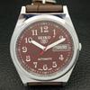 ВОССТАНОВЛЕННЫЕ ВИНТАЖНЫЕ МУЖСКИЕ ЧАСЫ SEIKO 5 AUTOMATIC JAPAN С КОРИЧНЕВЫМ ЦИФЕРБЛАТОМ a435129-2 R122-a435129