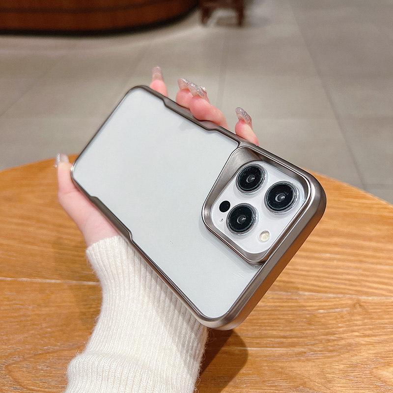 Чехол для телефона из ТПУ с матовой рамкой для iPhone 15 Pro Max 14Plus 13 12 11 Pro XR XS 7 8Plus SE 2020 6s, защитный чехол от падения