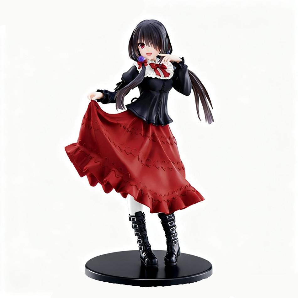 Новая аниме-фигурка Токисаки Куруми из DATE A LIVE, милая модель девушки, игрушка из ПВХ, черное платье, нарядная, стоячая модель, модель автомобиля, украшения, игрушка