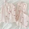 Spring and Autumn Clouds of Cotton Long-Sleeved Pajamas Homewear Set for Girls Cute Sweet Pajamas Long Pants Homewear