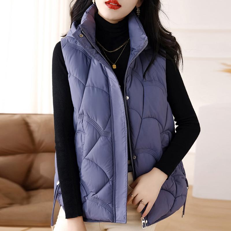 Plus Size Autumn Warm Vests for Women New Fashion Loose Women's Winter Coat Hooded Korean Style Cotton Padded Sleeveless Parka
