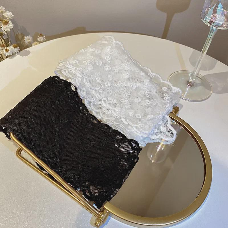 Французский кружевной вышитый шелковый шарф-повязка на голову - Супер Фея Милая Лента для волос