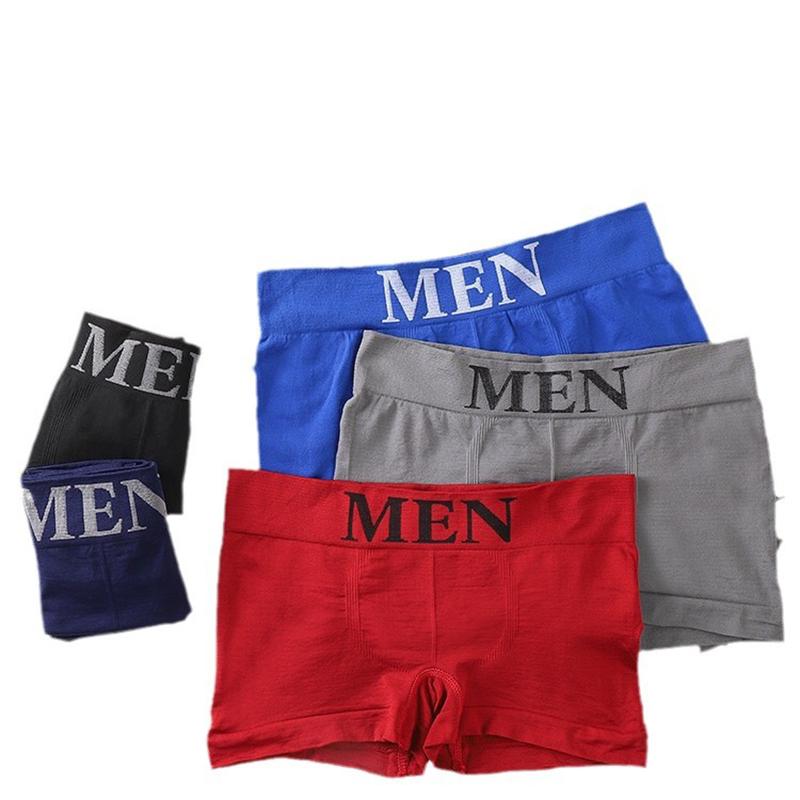 Men's Boxer Briefs 5 Pack Breathable Comfortable Solid Color High Stretch Soft