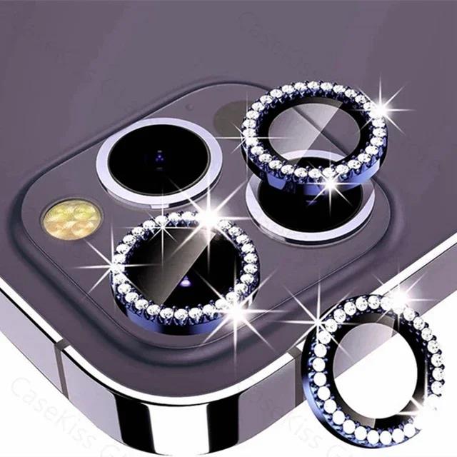 2-3 шт. Металлическое Алмазное Стекло Защиты Объектива Камеры Для IPhone 15 Pro Max 12 13 Mini Чехол Для IPhone 14 13 12 16 Pro Max Защитное Стекло Объектива 4