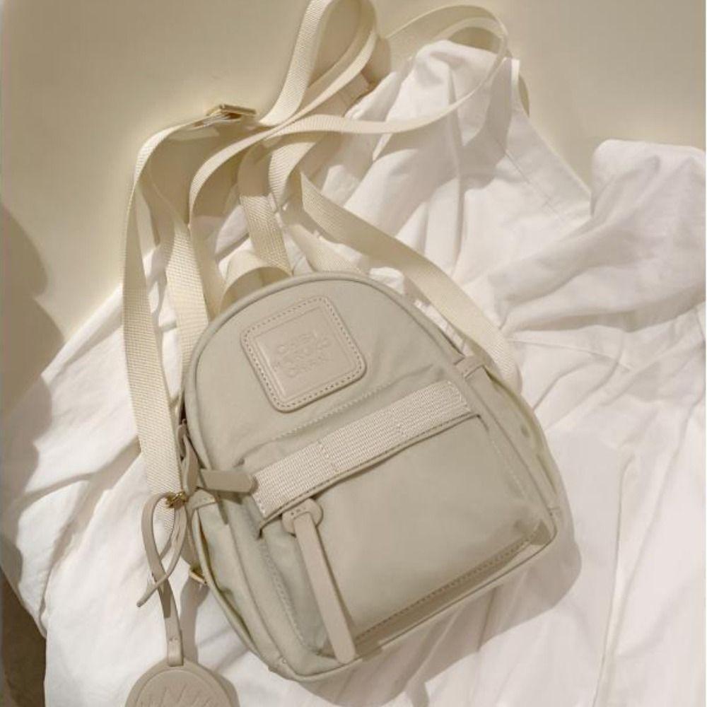 Leisure Time Solid Color School Bags Canvas Mini Backpack Bags Travel Backpack Student