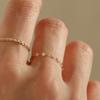 Less Is More 14K Gold Beve Chain Ring
