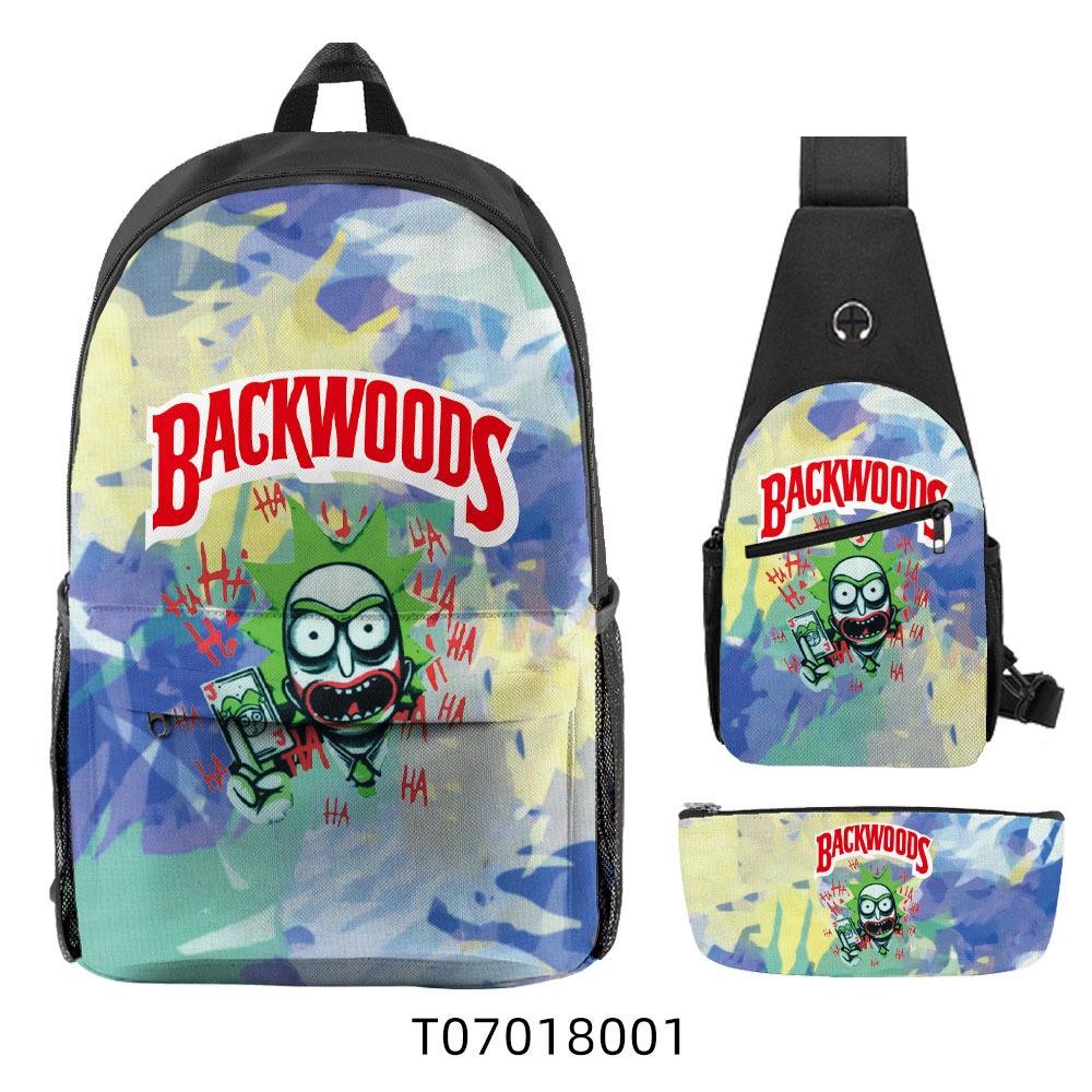 Популярный 3D Рюкзак Backwoods Сигара Студенческий Рюкзак для Кампуса Дорожная Сумка