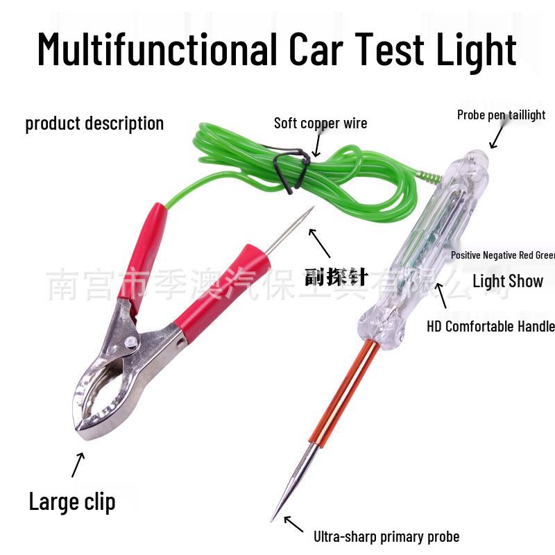 Powerful Dual-Color LED Electric Circuit Test Pen 12V/24V: Multifunctional Tool for Light and Circuit Detection.