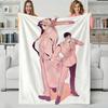 Art R-RosesChampagne Throw Flannel Blanket Perfect for Sofa Office Bed Travel Sleep Read Relax Camping four season use