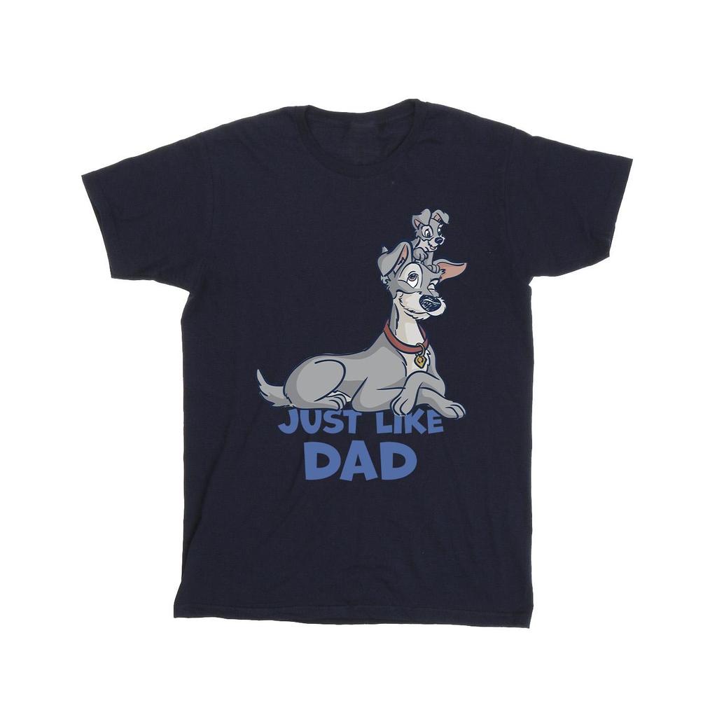 Disney Mens Lady And The Tramp Just Like Dad T-Shirt