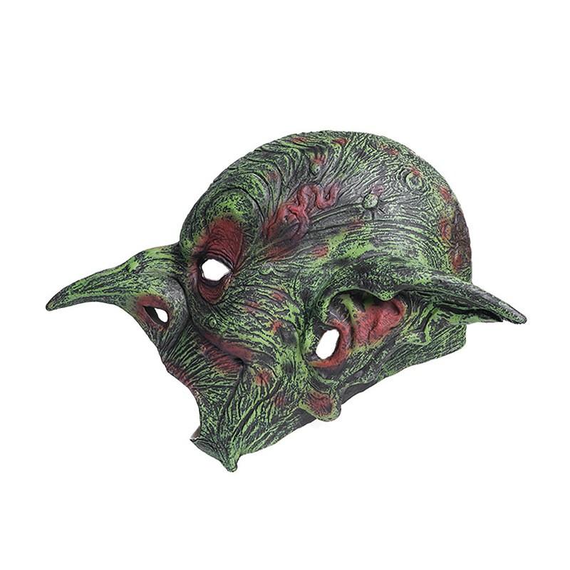 Halloween Green Elf Horror Mask Latex Old Witch Party Cosplay