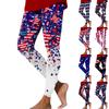 Women's Casual Fashion Outdoor Independence Day Printed Slim Elastic Yoga Pants Cropped Pants