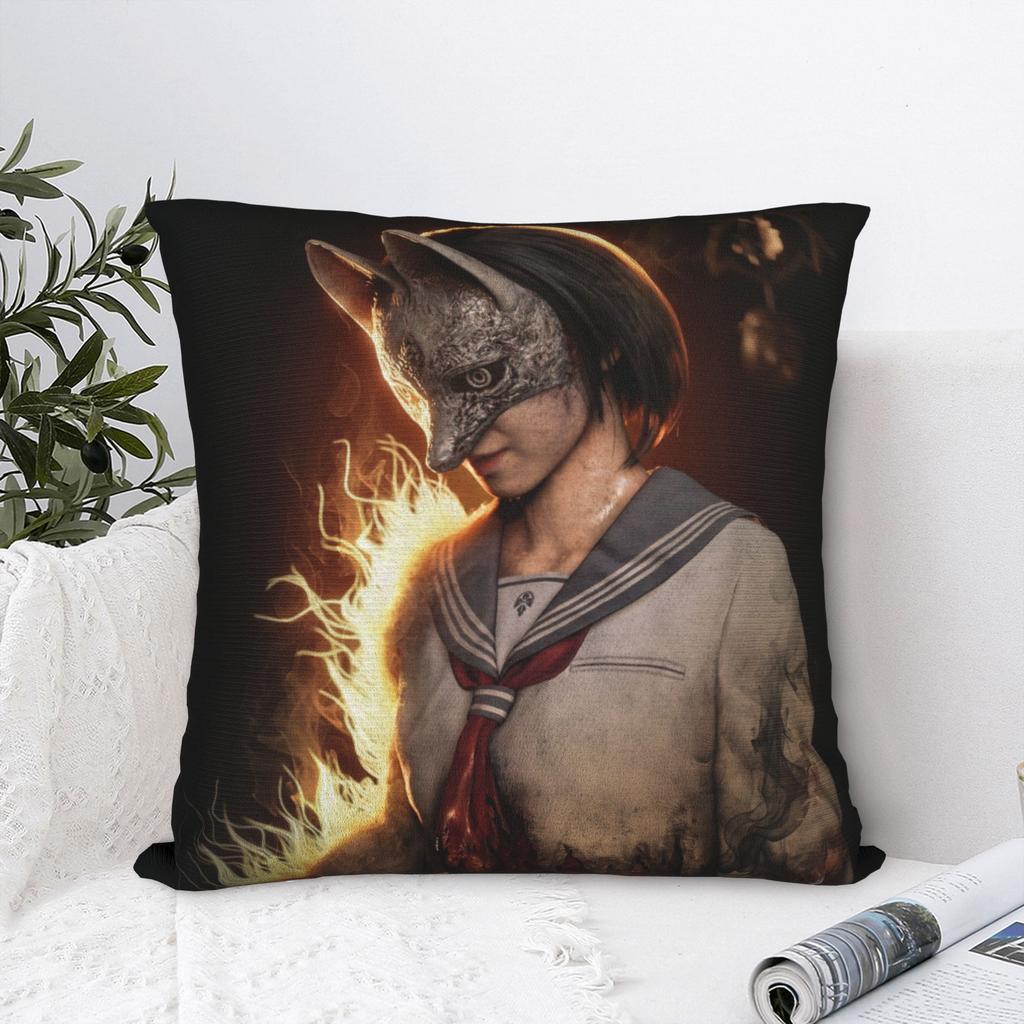 Horror Silents Hills f Game Pillow Case Comfy Pillow Cover For Couch Sofa Bedroom Vintage Cushion Cover