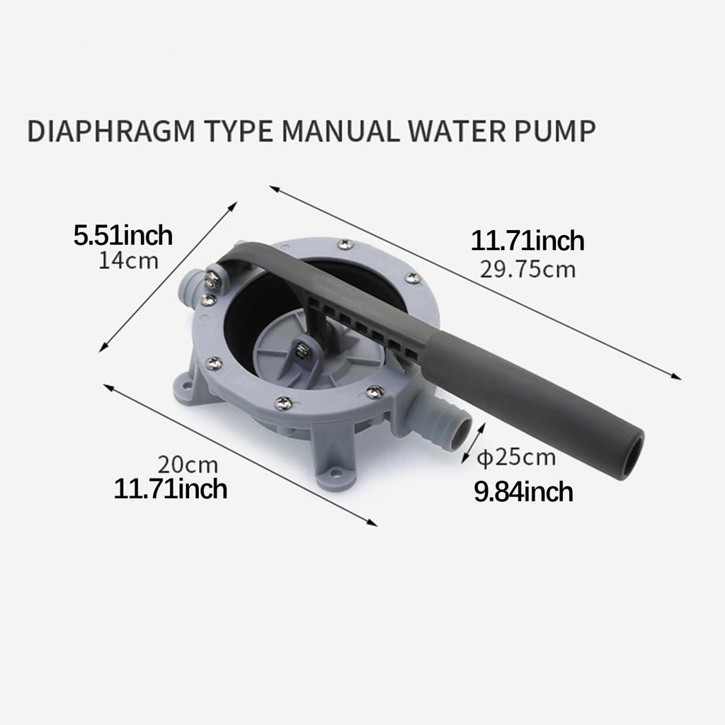 Manual Diaphragm Bilge Pump Plastic Hand Water Transfer Pump for Marine Boat Yacht RV Lifeboat Emergency Use
