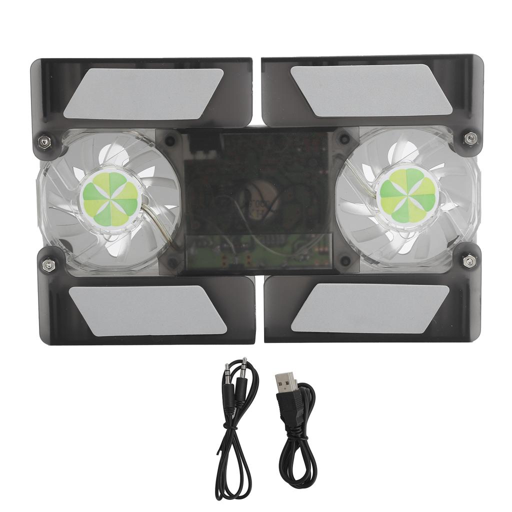 Laptop Cooler Pad Dual Fan Light Emitting Notebook Speaker Foldable Cooling Stand DR-2009A