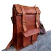 Men's Women Real Goat Leather Backpack Rucksack Travel Handbag Briefcase Laptop