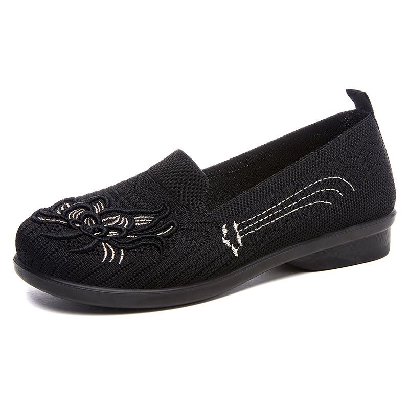 Old ******* Cloth Shoes ****** Middle-aged and Elderly Mother Shoes Women's Shoes S**t Sole Not Tired Feet Comfortable Single Shoes Breathable Casua