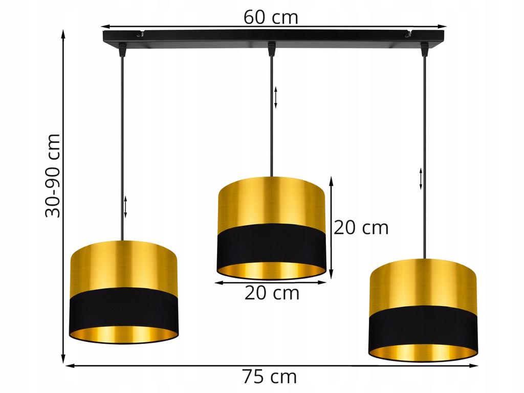 Modern Ceiling Hanging Lamp, Golden Lampshade, Led