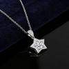 Star Shape CZ Jewelry Set for Women 925 Sterling Silver Star Ring Earrings Necklace Set Sparkling Cubic Zirconia Wedding