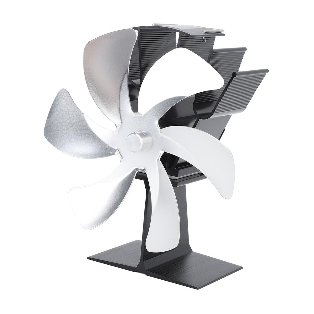 Вертикальный вентилятор для плиты с 6 лопастями, тепловой вентилятор с быстрой циркуляцией тепла, дизайн ручки для плиты