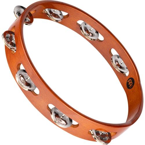 MEINL Percussion Traditional Wood Tambourine with Steel Jingles, 1-Row, TA1AB