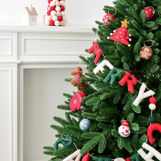 6 шт. Рождественские шары из шерстяного фетра, подвесные шары, диаметр 5 см, фетровые сферы