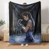Dark Theme Printed Blanket - Perfect for Couch, Bed, Travel & Outdoor Use | Machine Washable, Cozy & Durable.