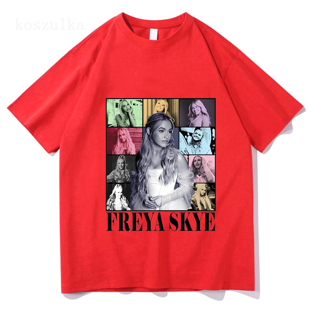 Silent TreatUnisext T Shirt Freya Skye Singer Graphic Oversized Y2k Tee Unisex Women Casual Cotton Harajuku Street Hip Hop Clothes Tee