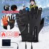 1Pair USB Electric Heated Gloves Winter Warm Non-Slip Touch Screen Cycling Bike Gloves