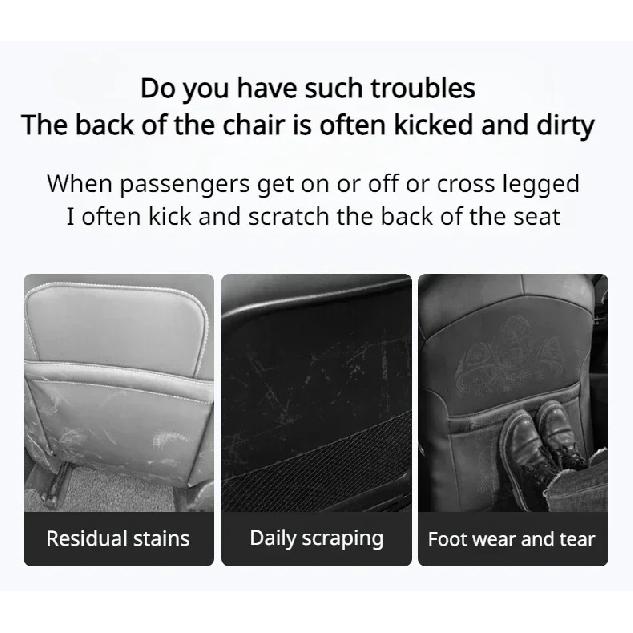 For Tesla Model3 Highland/Model Juniper 2025 Seat Kick Pad Leather Back Anti Kick Protectors Cover Mats Seatback Pad Accessories
