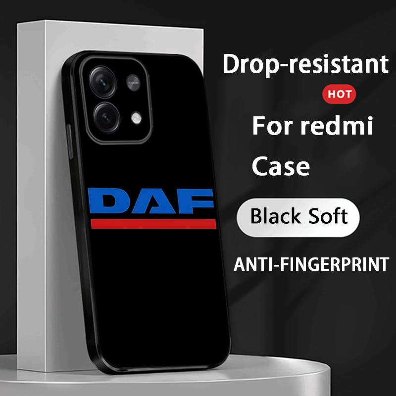 Логотип D-dafs логотип автомобиля модный узор Чехол для телефона для Redmi Note 14 13 12 11 Pro Plus S 5G 14C A3 Мягкий черный чехол для телефона