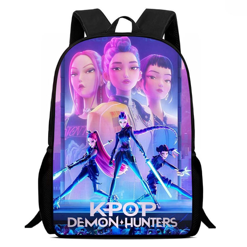 Printed Witch Hunters Student School Bag, Cartoon K-Pop Backpack Lightweight Casual 123Rd Grade Male