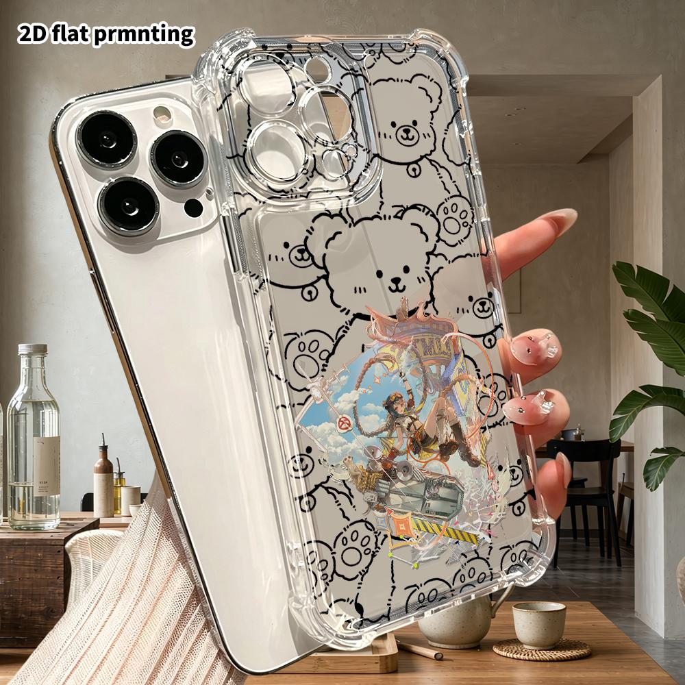 Чехол для телефона: 2D плоский, подходит для iPhone 18 17 16 15 14 13 Pro, прозрачные углы для защиты от падений, игровая площадка, подарок на Рождество и Хэллоуин
