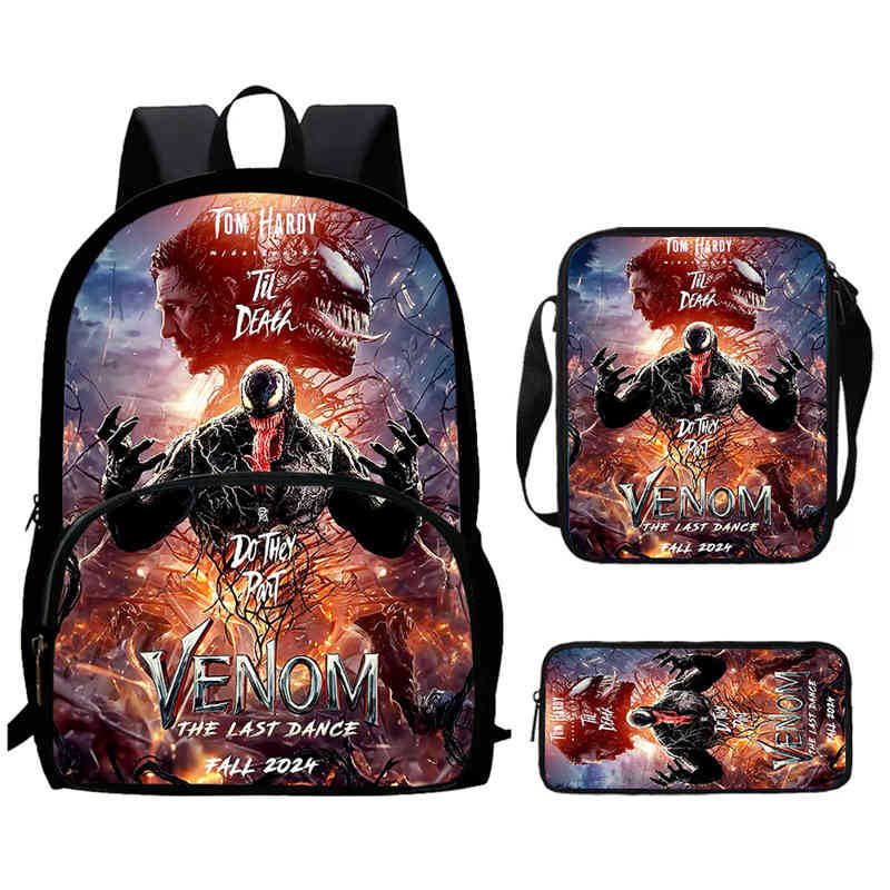Школьный рюкзак Venom 3 Высокое разрешение Многофункциональный Оксфорд Легкий Рюкзак